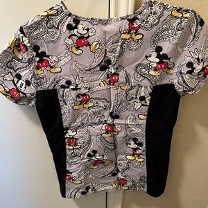 Mickey Mouse scrub top size small